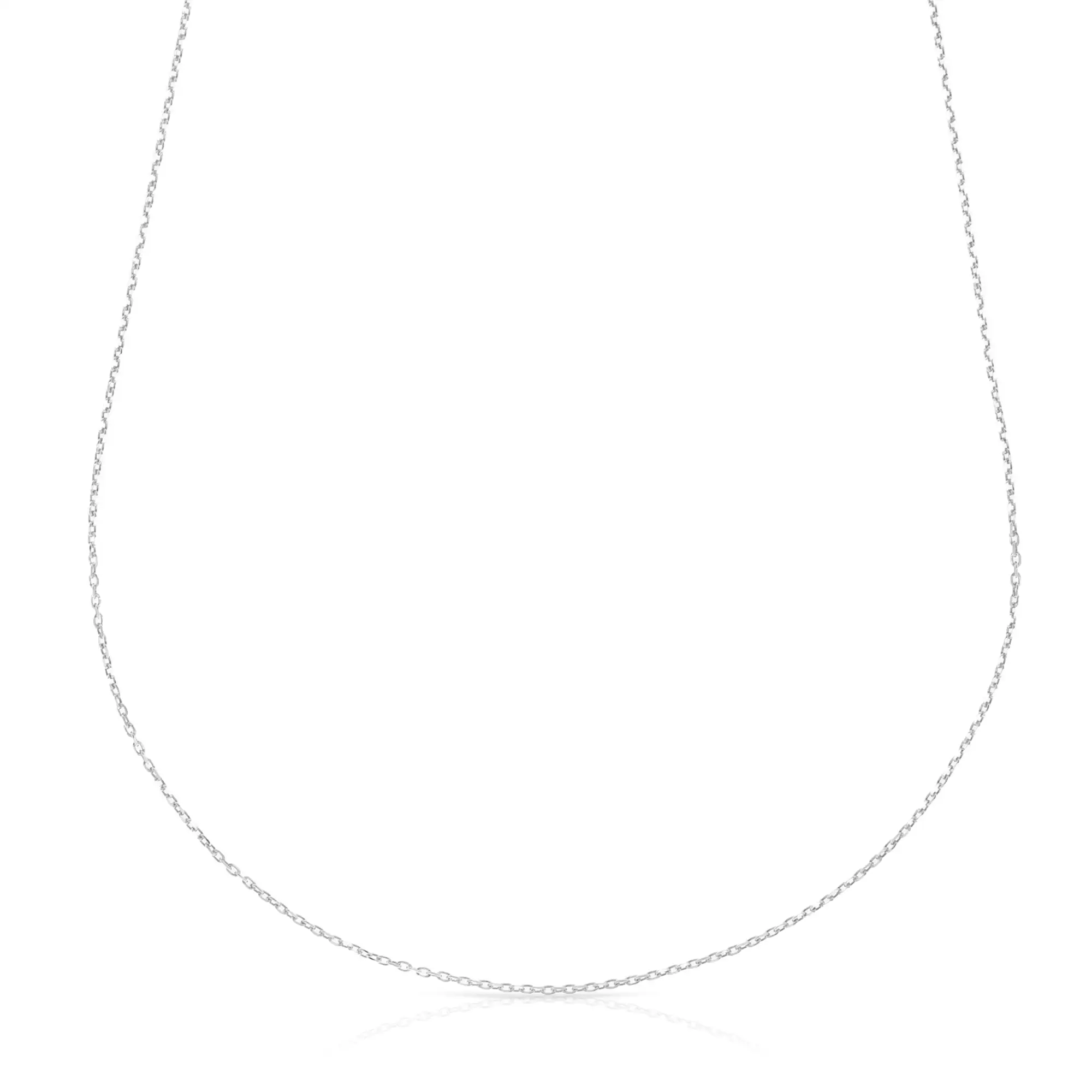 Collar Plata de Ley 925 con trama Forzatina de alargue y eslabones planos