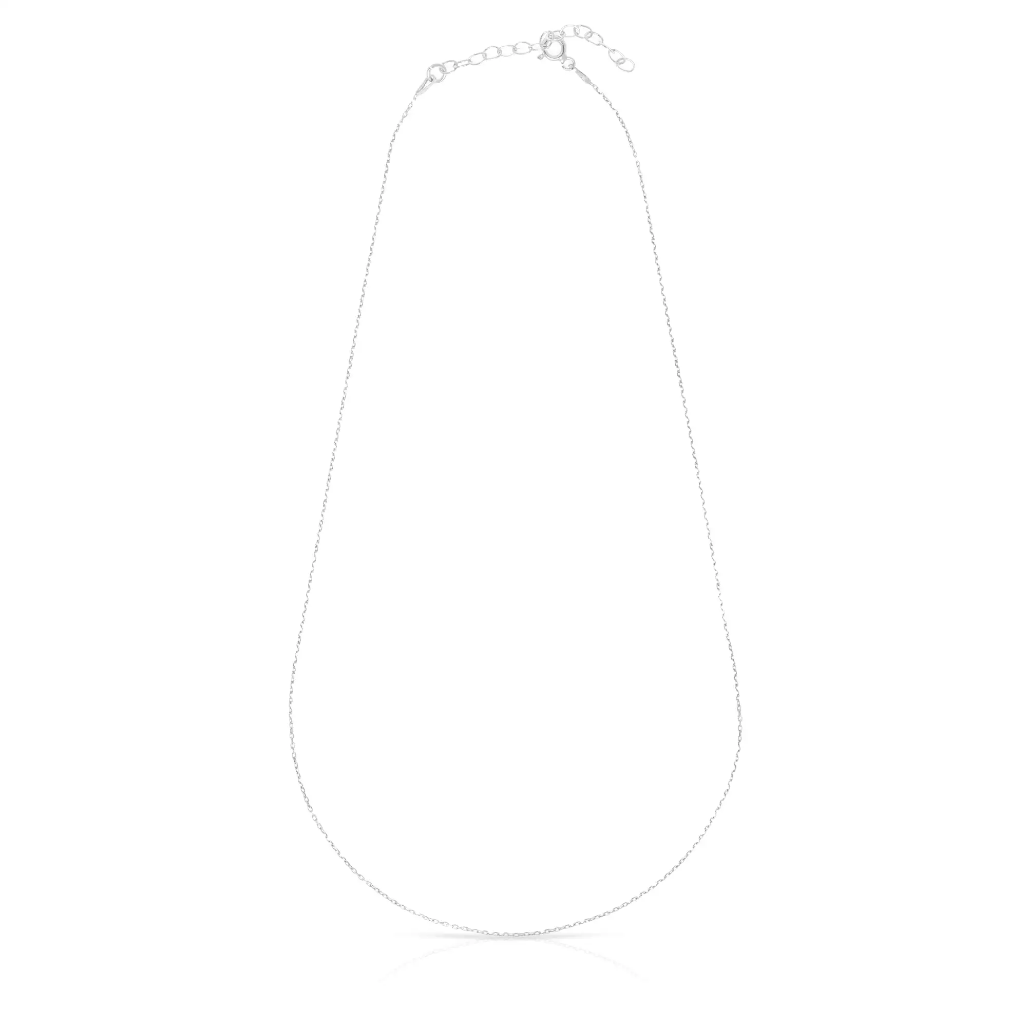 Collar Plata de Ley 925 con trama Forzatina de alargue y eslabones planos