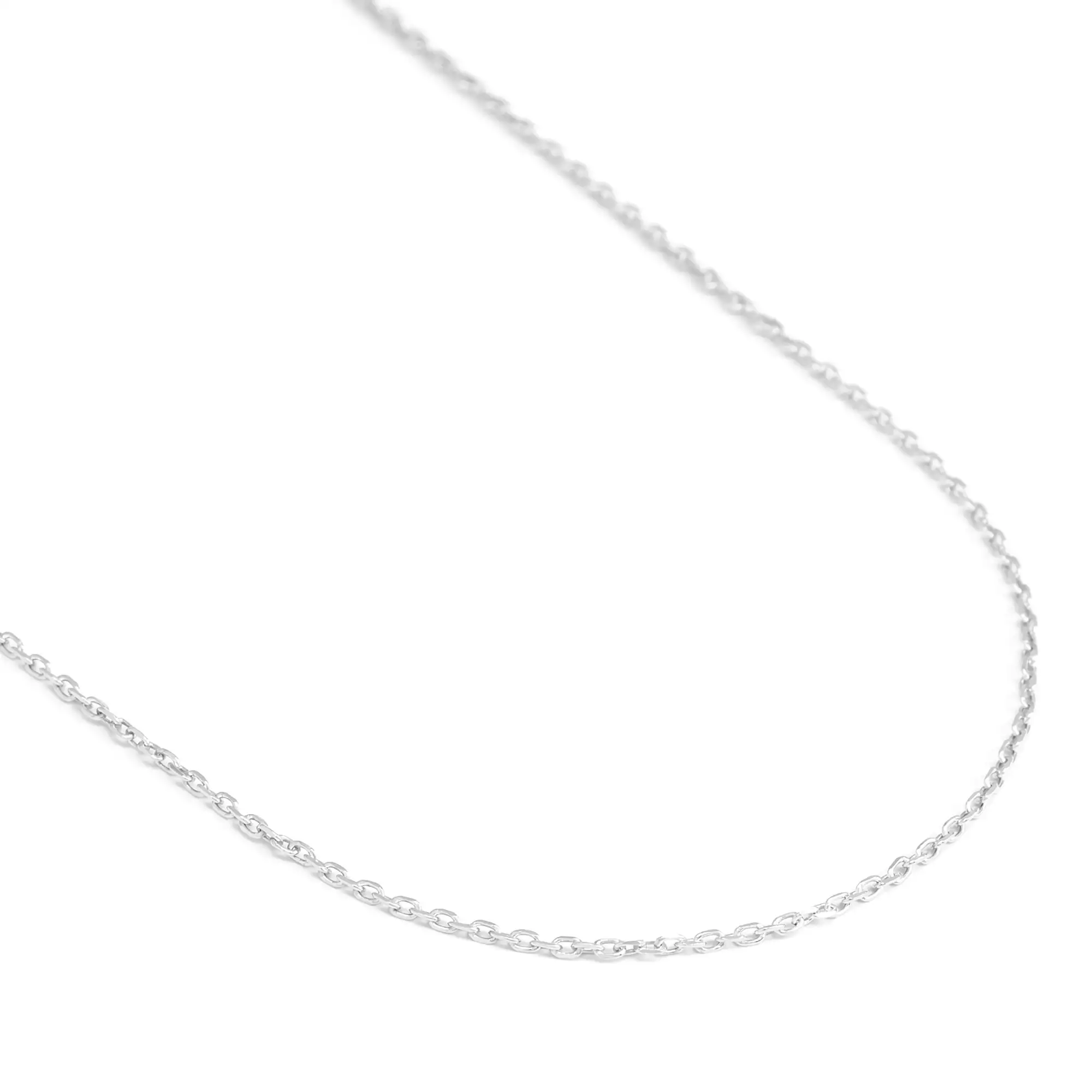 Collar Plata de Ley 925 con trama Forzatina de alargue y eslabones planos