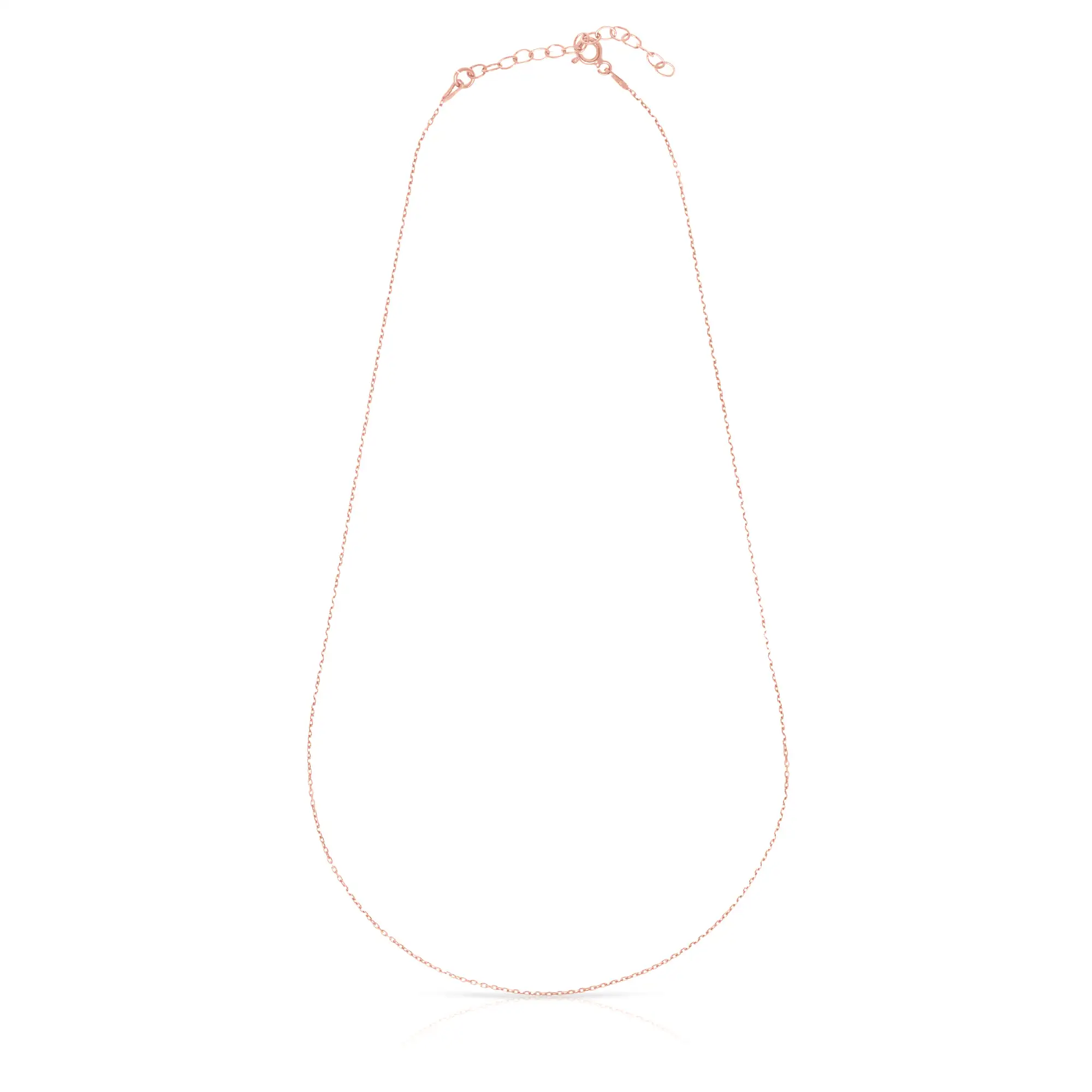 Collar Plata de Ley 925 con trama Forzatina de alargue y eslabones planos