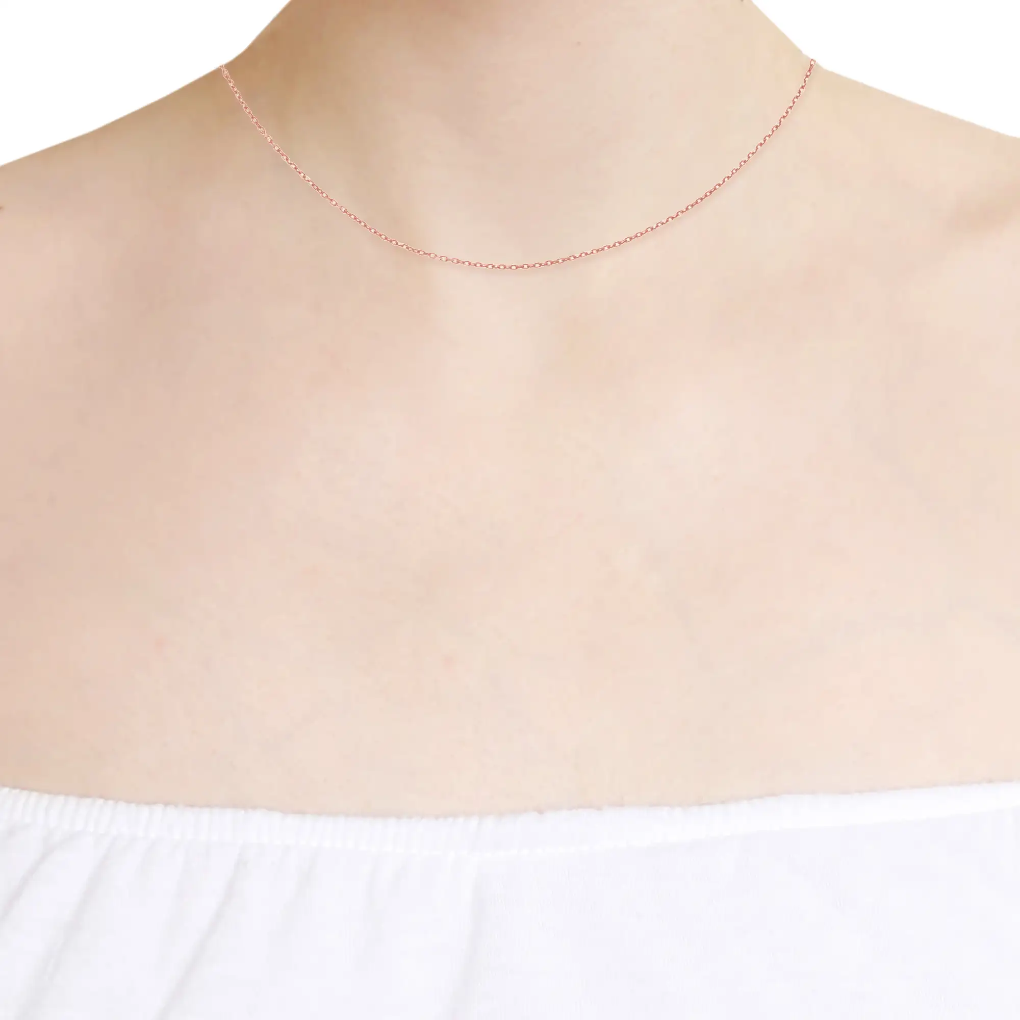 Collar Plata de Ley 925 con trama Forzatina de alargue y eslabones planos